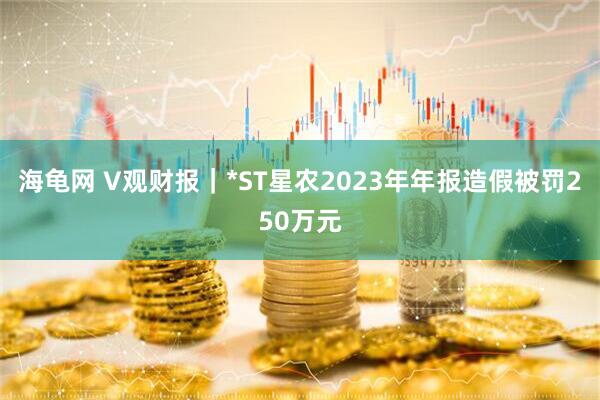 海龟网 V观财报｜*ST星农2023年年报造假被罚250万元